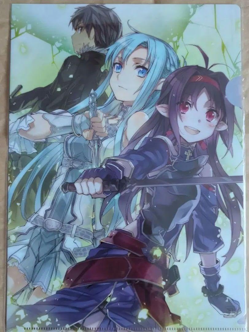 Amazon.co.jp: SAO原作絵アスナ ユウキA4クリアファイルソード